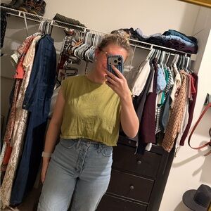 Madewell Chartreuse Muscle Tee